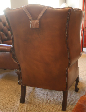Bespoke Pair of Georgian Leather Wing Chairs